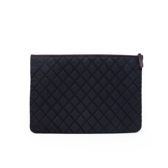 Chanel Nylon Pouch Bag Black SHW - Picture 2 of 11